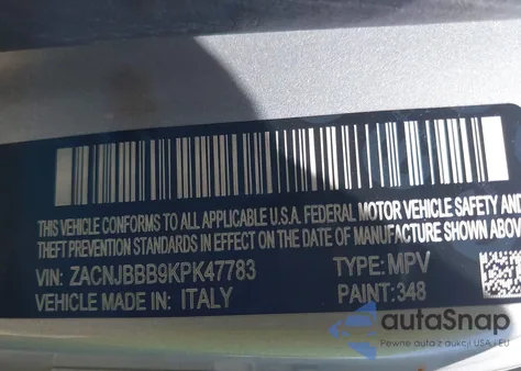 2019 Jeep Renegade Latitude 4X4 из США, поврежденный, VIN ZACNJBBB9KPK47783